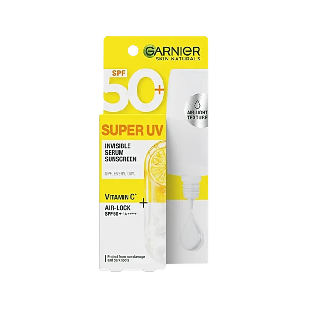 GARNIeR Skin Naturals Vitamin C SPF 50+ PA++++ Invisible Serum Sunscreen