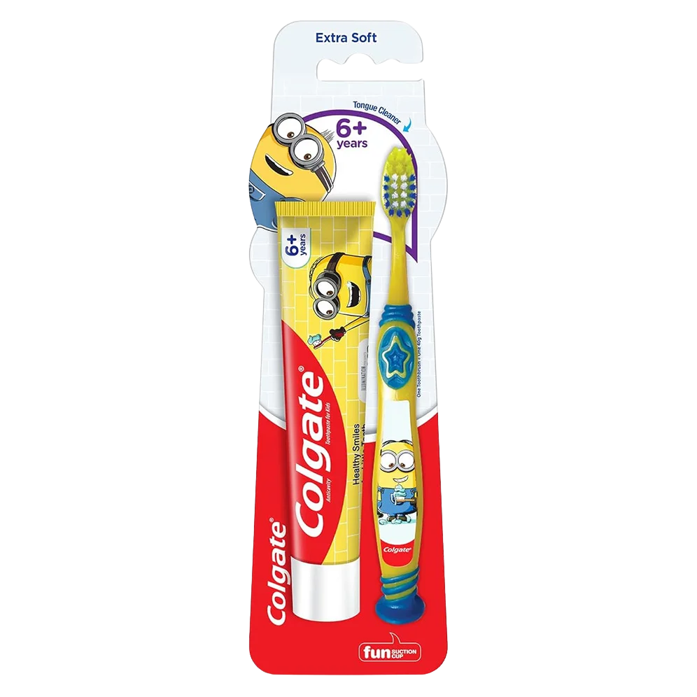 Colgate Minions 6+ Years Kids Toothbrush + Toothpaste