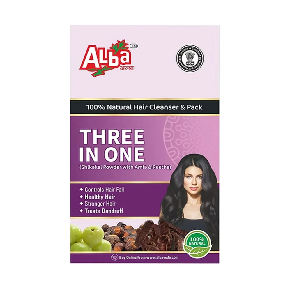 ALba Three In One, Shikakai Powder with Amla and Reetha
